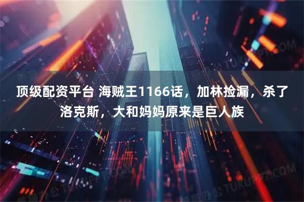 顶级配资平台 海贼王1166话，加林捡漏，杀了洛克斯，大和妈妈原来是巨人族